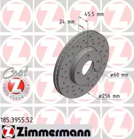 Тормозной диск ZIMMERMANN для CHEVROLET AVEO седан (T300) 1.2