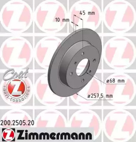 Дисковой тормозной механизм ZIMMERMANN для NISSAN PRIMERA Traveller (WP11) 2.0 TD