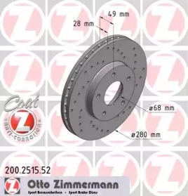 Тормозной диск ZIMMERMANN для NISSAN PRIMERA Hatchback (P12) 1.6