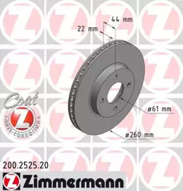 Тормозной диск ZIMMERMANN для NISSAN MICRA IV (K13) 1.2 DIG-S
