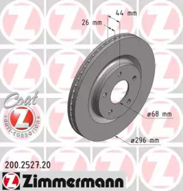 Дисковой тормозной механизм ZIMMERMANN для NISSAN JUKE (F15) 1.6 DIG-T 4x4