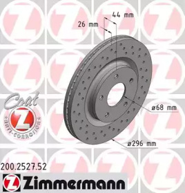 Дисковой тормозной механизм ZIMMERMANN для NISSAN JUKE (F15) 1.6 DIG-T 4x4