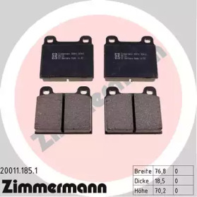 Тормозные колодки ZIMMERMANN для VW TRANSPORTER I Фургон (21, 23) 1.6