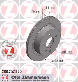Дисковой тормозной механизм ZIMMERMANN для NISSAN LEAF (ZE0) Electric
