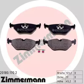 Тормозные колодки ZIMMERMANN для BMW 3 Compact (E36) 318 ti