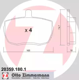 Дисковой тормозной механизм ZIMMERMANN для FORD TRANSIT Фургон (V_ _) 2.4 D (VVS)