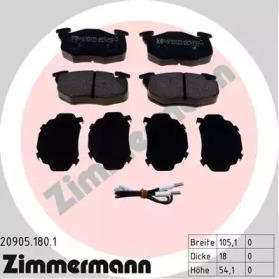 Тормозные колодки ZIMMERMANN для PEUGEOT 205 I (741A/C) 1.7 Diesel