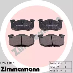 Дисковой тормозной механизм ZIMMERMANN для PEUGEOT 306 Кабриолет (7D, N3, N5) 1.8 16V