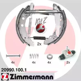Барабанный тормозной механизм ZIMMERMANN для VW SCIROCCO (53) 1.6