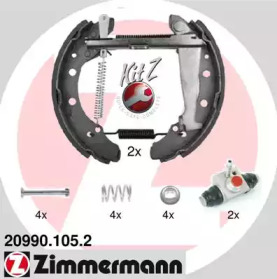 Барабанный тормозной механизм ZIMMERMANN для VW POLO (6N1) 64 1.9 D
