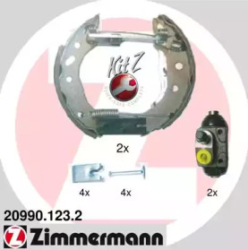 Барабанный тормозной механизм ZIMMERMANN для MAZDA 121 III (JASM, JBSM) 1.8 D