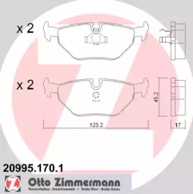 Тормозные колодки ZIMMERMANN для BMW 3 (E30) M3 2.3