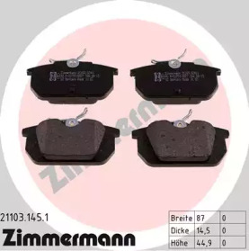 Тормозные колодки ZIMMERMANN для ALFA ROMEO 146 (930_) 1.7 i.e. 16V (930.B1)