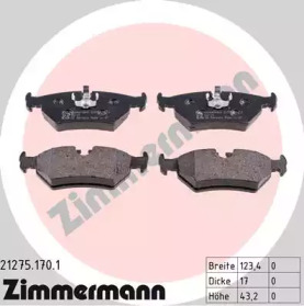 Тормозные колодки ZIMMERMANN для JAGUAR XJ (XJ40, XJ81) 6 3.2 24V