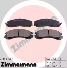 Дисковой тормозной механизм ZIMMERMANN для PEUGEOT 4007 (GP_) 2.2 HDi