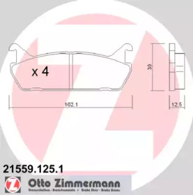 Дисковой тормозной механизм ZIMMERMANN для MAZDA 323 S IV (BG) 1.8 16V Turbo 4WD