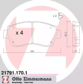 Запчасти для ТО ZIMMERMANN для LEXUS ES (VCV10_, VZV21_) 300 (MCV10_, VCV10_)