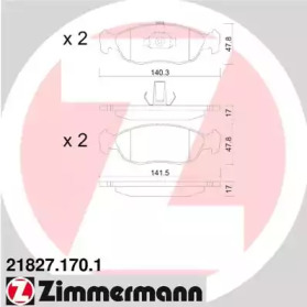 Дисковой тормозной механизм ZIMMERMANN для PEUGEOT 306 Кабриолет (7D, N3, N5) 1.8 16V