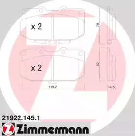 Запчасти для ТО ZIMMERMANN для SUBARU IMPREZA седан (GD) 2.0 WRX Turbo AWD