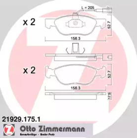 Тормозные колодки ZIMMERMANN для ALFA ROMEO 146 (930_) 1.9 JTD (930.B4B)