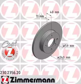 Тормозной диск ZIMMERMANN для ALFA ROMEO 146 (930_) 1.9 JTD (930.B4B)