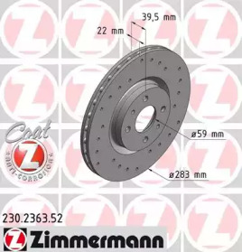 Дисковой тормозной механизм ZIMMERMANN для ALFA ROMEO 146 (930_) 2.0 16V Quadrifoglio (930.B5)