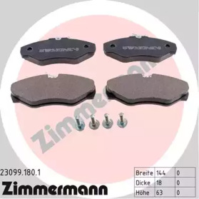 Тормозные колодки ZIMMERMANN для NISSAN PRIMASTAR Фургон (X83) 2.0