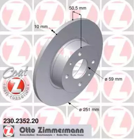 Тормозной диск ZIMMERMANN для ALFA ROMEO 164 (164_) 2.0 Turbo