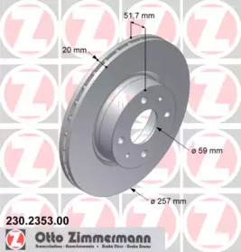 Тормозной диск ZIMMERMANN для ALFA ROMEO 164 (164_) 2.0 Turbo