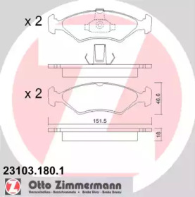 Запчасти для ТО ZIMMERMANN для MAZDA 121 III (JASM, JBSM) 1.8 D