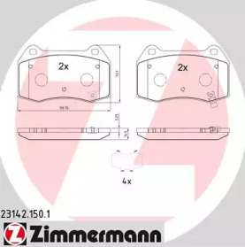 Дисковой тормозной механизм ZIMMERMANN для NISSAN 350 Z купе (Z33) 3.5