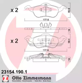 Тормозные колодки ZIMMERMANN для FORD FOCUS седан (DFW) 1.8 16V