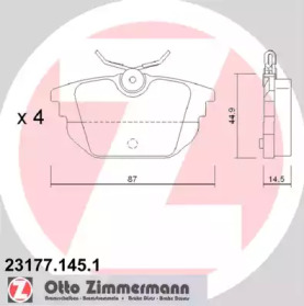 Тормозные колодки ZIMMERMANN для ALFA ROMEO 146 (930_) 1.7 i.e. 16V (930.B1)