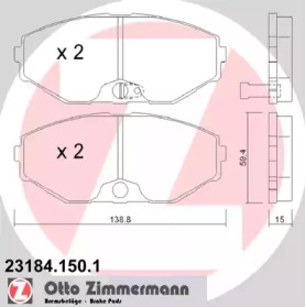 Дисковой тормозной механизм ZIMMERMANN для NISSAN MAXIMA / MAXIMA QX IV Station Wagon (A32) 3.0 QX