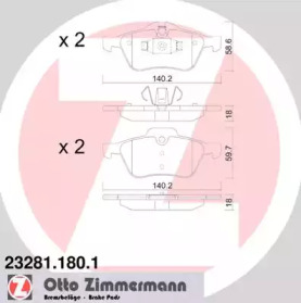 Дисковой тормозной механизм ZIMMERMANN для MINI MINI Кабриолет (R52) Cooper