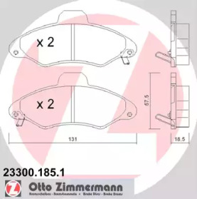 Тормозные колодки ZIMMERMANN для FORD ESCORT '95 Фургон (AVL) 1.8 D