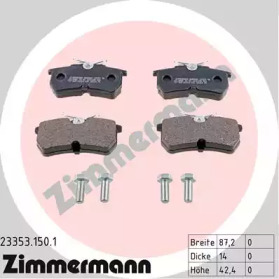 Тормозные колодки ZIMMERMANN для FORD FOCUS седан (DFW) 1.8 16V