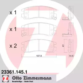 Запчасти для ТО ZIMMERMANN для CHEVROLET TRANS SPORT 3.4 V6