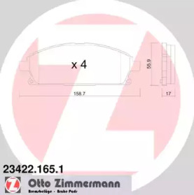 Запчасти для ТО ZIMMERMANN для NISSAN X-TRAIL (T30) 2.2 dCi 4x4