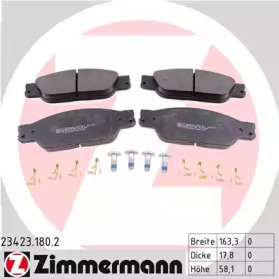 Тормозные колодки ZIMMERMANN для JAGUAR S-TYPE (X200) 2.5 V6