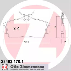 Дисковой тормозной механизм ZIMMERMANN для NISSAN PRIMERA Traveller (WP11) 2.0 TD