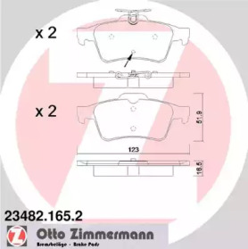 Дисковой тормозной механизм ZIMMERMANN для PEUGEOT 508 SW 1.6