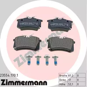 Тормозные колодки ZIMMERMANN для VW POLO (6R, 6C) 1.4 BiFuel