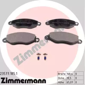 Тормозные колодки ZIMMERMANN для FORD TRANSIT c бортовой платформой/ходовая часть (FM_ _, FN_ _) 2.0 DI (F_E_, F_F_)