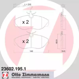 Тормозные колодки ZIMMERMANN для FIAT DUCATO c бортовой платформой/ходовая часть (230_) 2.5 TDI