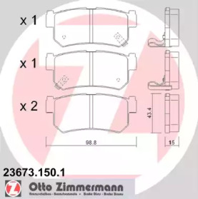 Тормозные колодки ZIMMERMANN для SSANGYONG MUSSO SPORTS 2.9 D 4x4