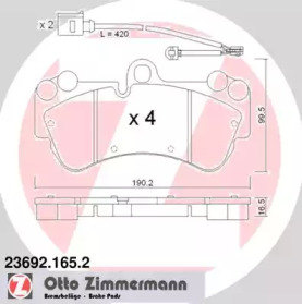 Дополнительные работы ZIMMERMANN для PORSCHE CAYENNE (9PA) Turbo 4.5