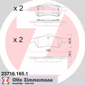 Дисковой тормозной механизм ZIMMERMANN для MINI MINI Кабриолет (R52) Cooper