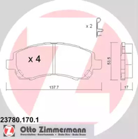 Дополнительные работы ZIMMERMANN для SUBARU IMPREZA седан (GD) 2.0 i AWD