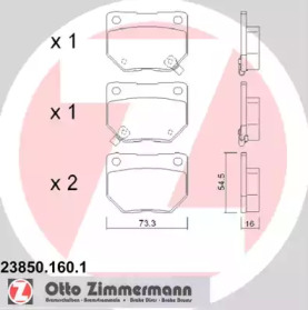 Запчасти для ТО ZIMMERMANN для SUBARU IMPREZA седан (GD) 2.0 WRX Turbo AWD